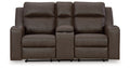 Lavenhorne Umber Double Reclining Loveseat with Console