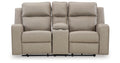 Lavenhorne Pebble Double Reclining Loveseat with Console