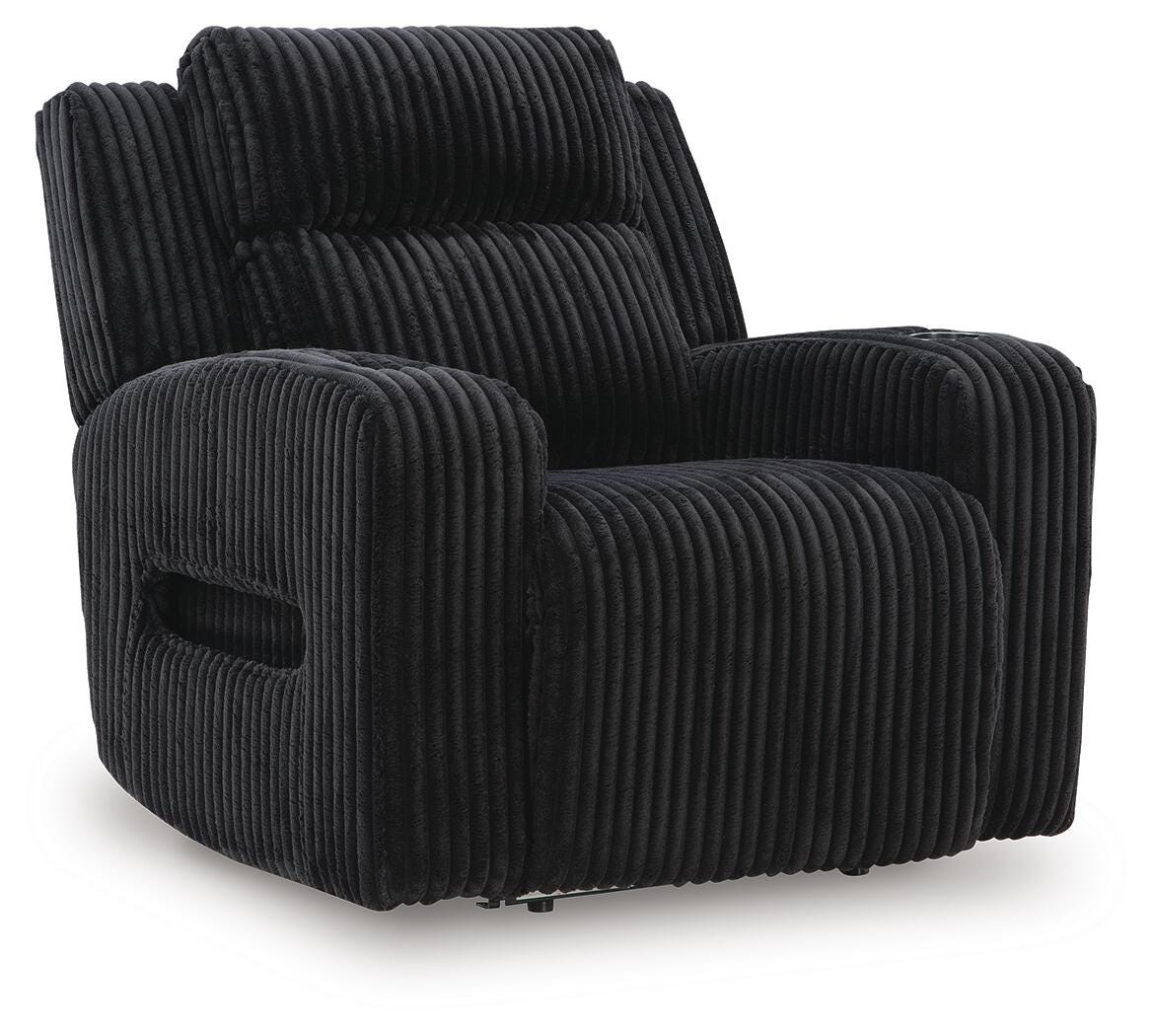 Forest Lake Black Power Recliner with Adjustable Headrest