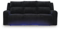 Forest Lake Black Power Reclining Sofa with Adjustable Headrest
