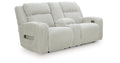 Forest Lake Alloy Power Reclining Loveseat with Console and Adjustable Headrest