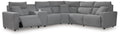 Modmax II Salt and Pepper Modular Power Reclining Sectional