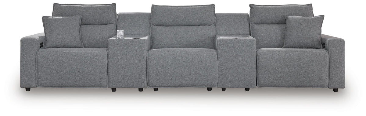 Modmax II Salt and Pepper Modular Power Reclining Sectional