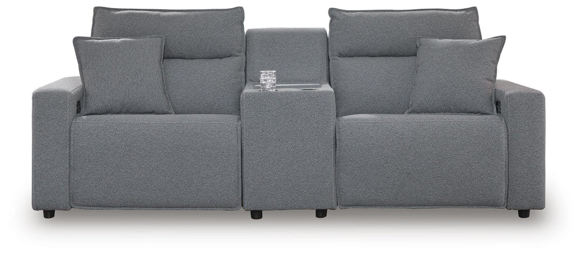 Modmax II Salt and Pepper Modular Power Reclining Sectional