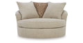 Steelwater Retreat Latte Oversized Swivel Accent Chair
