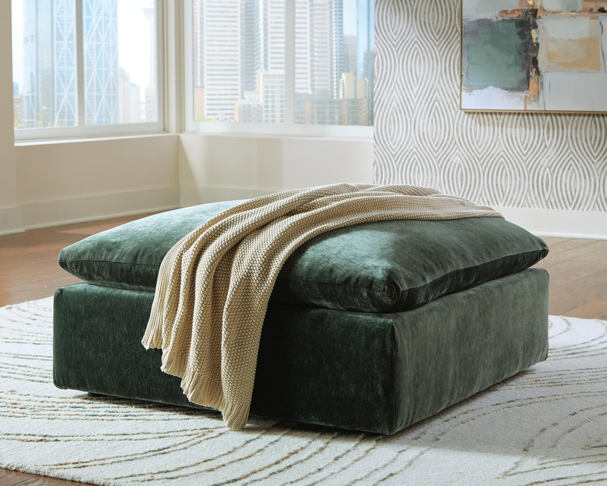 Carriage View Jade Oversized Accent Ottoman