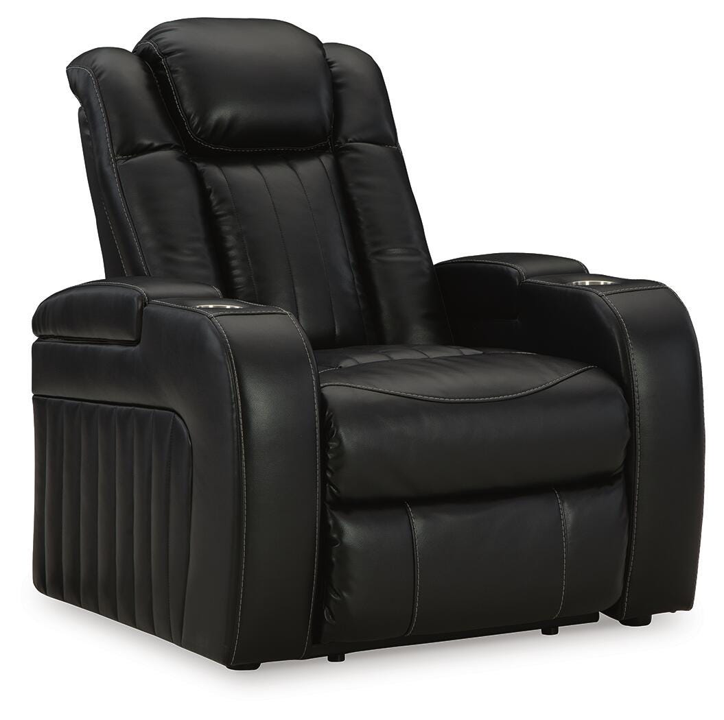 Caveman Den Midnight Pwr Recliner W/Pwr Adj Headrest