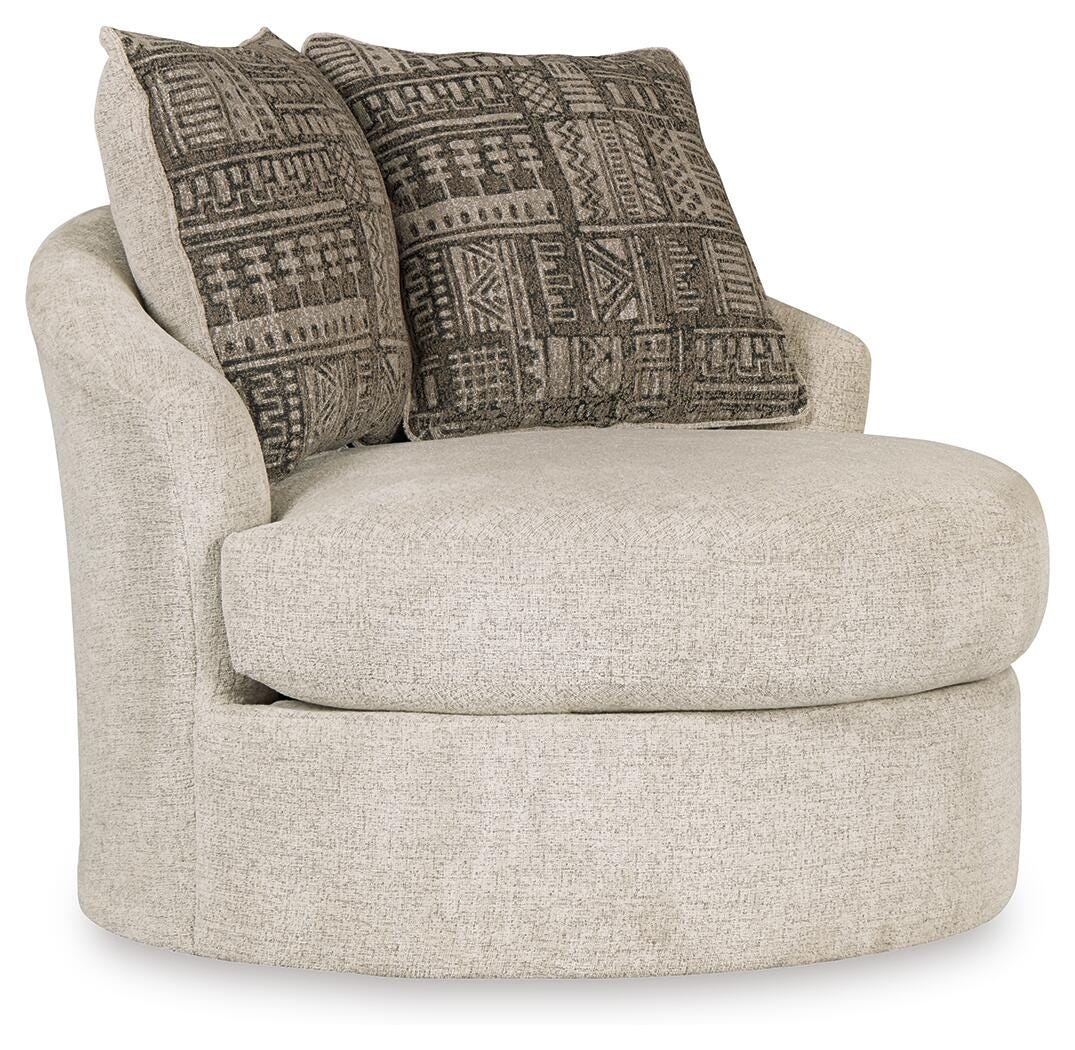 Soletren Stone Swivel Accent Chair