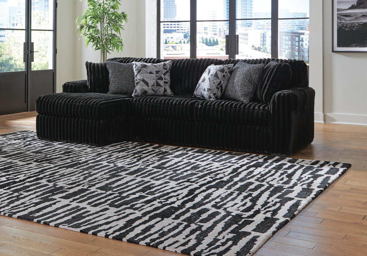 Midnight Madness Onyx 2-Piece Sectional - Left-Arm-Facing Corner Chaise