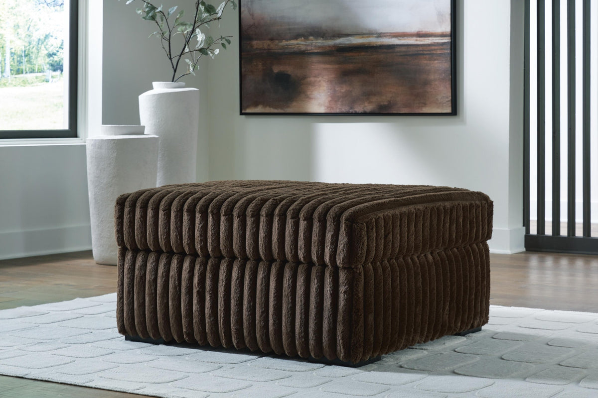 Midnight Madness Chocolate Oversized Ottoman