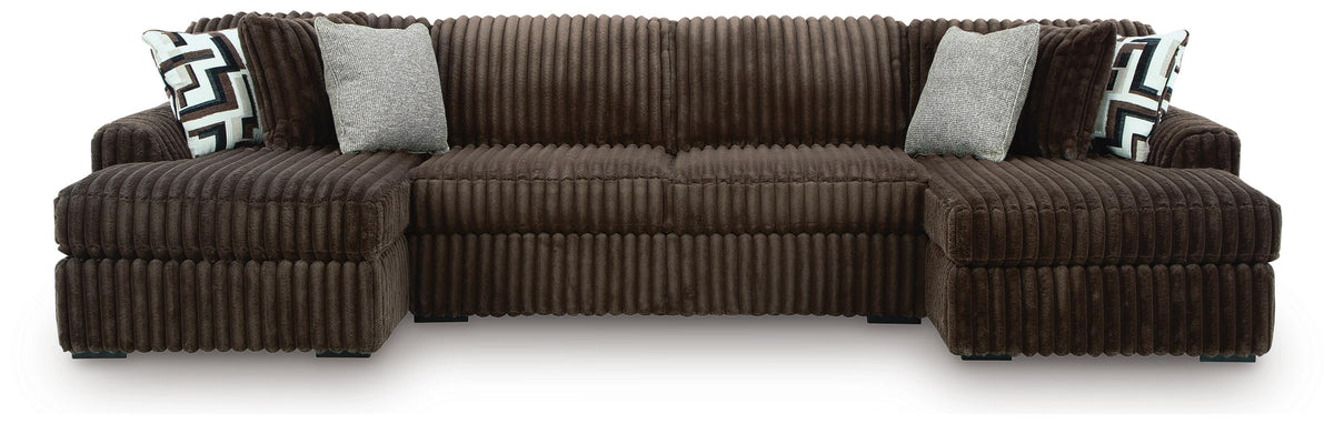 Midnight Madness Chocolate 2-Piece Sectional - Left-Arm-Facing Corner Chaise