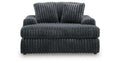 Midnight-Madness Gunmetal Oversized Chaise