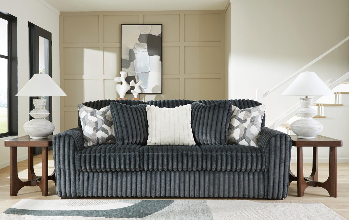 Midnight-Madness Gunmetal Sofa