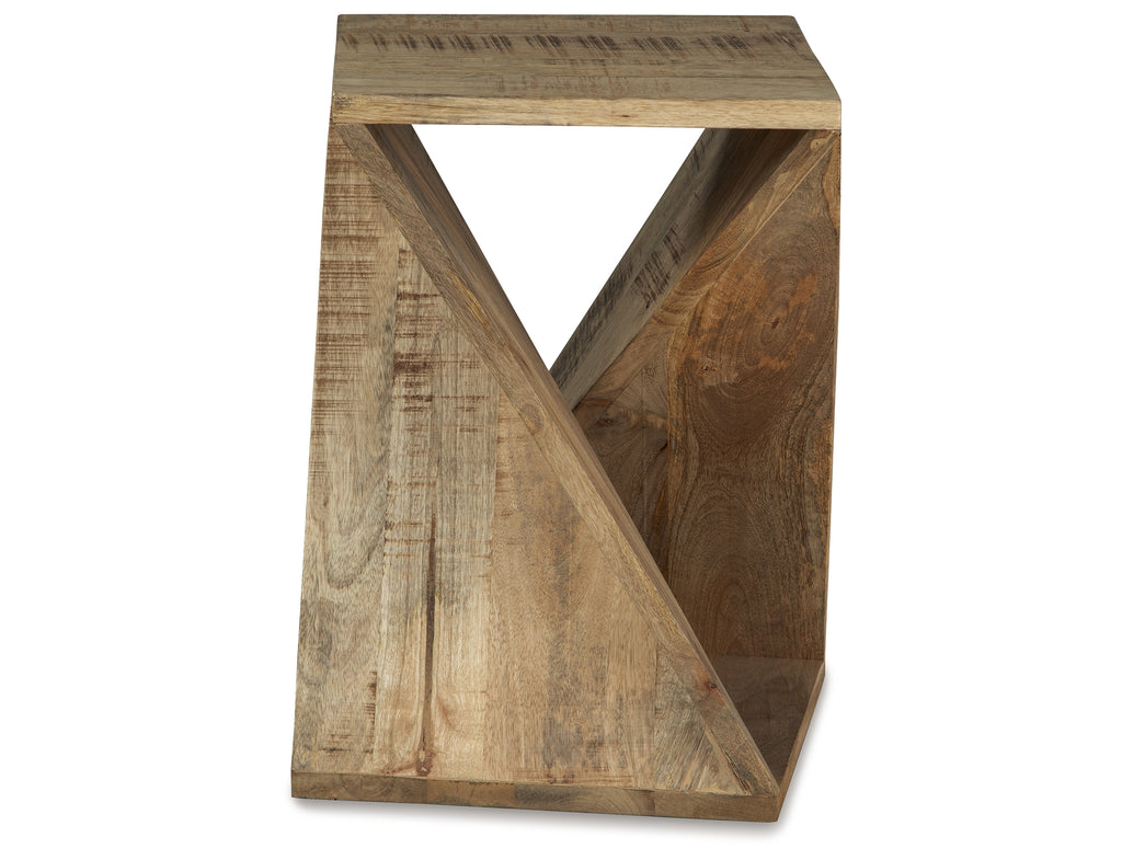 Zalemont Distressed Brown Accent Table