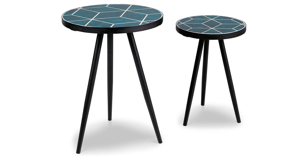Clairbelle Teal Accent Table (Set of 2)