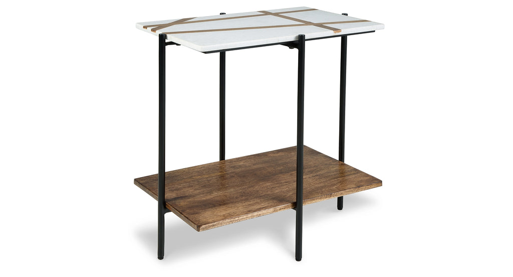 Braxmore White/Light Brown Accent Table