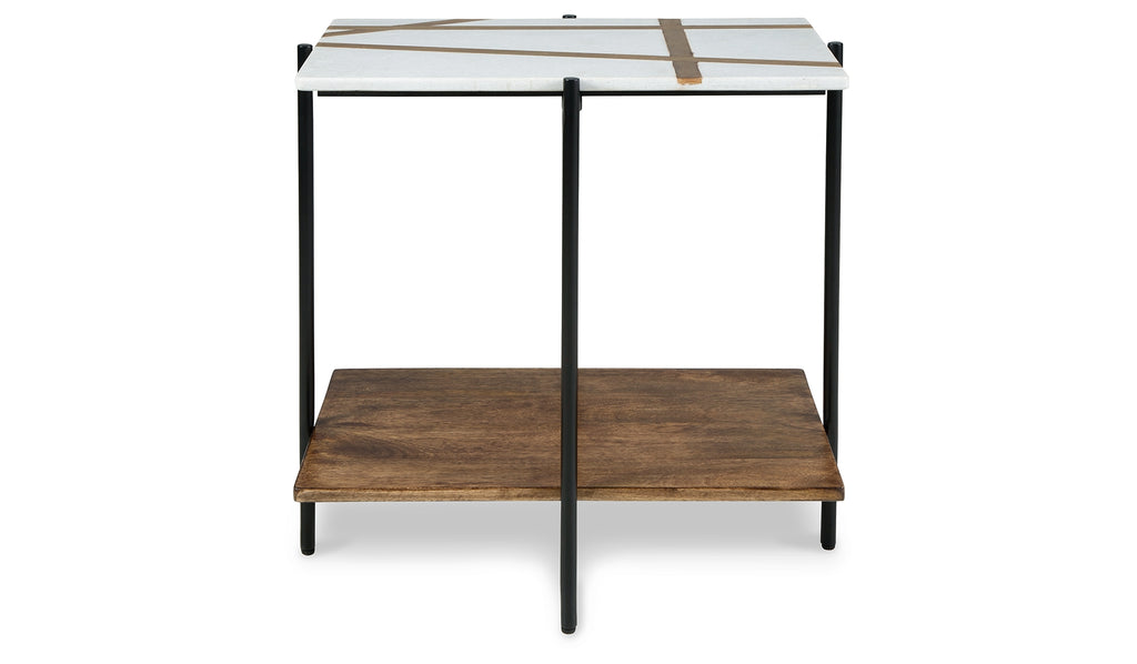 Braxmore White/Light Brown Accent Table
