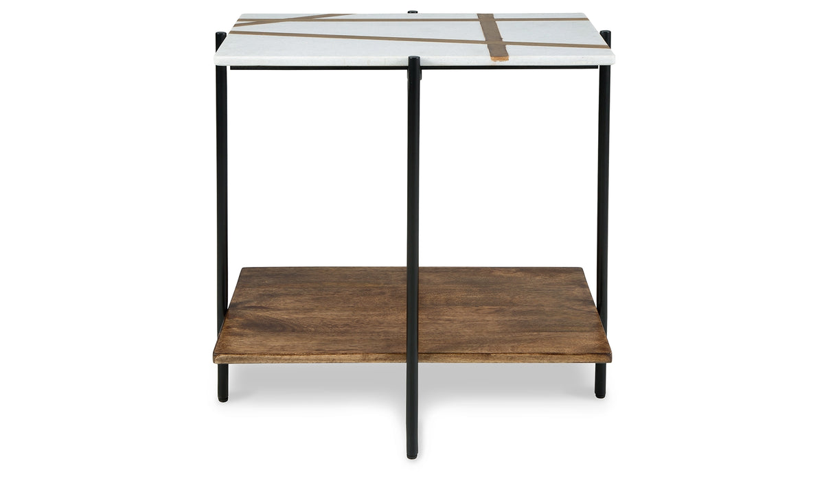 Braxmore White/Light Brown Accent Table