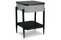 Jorvalee Gray/Black Accent Table with Speaker