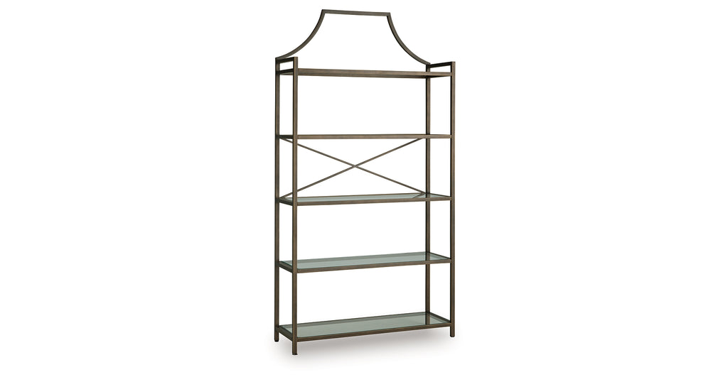 Bernonly Antique Bronze Finish Bookcase