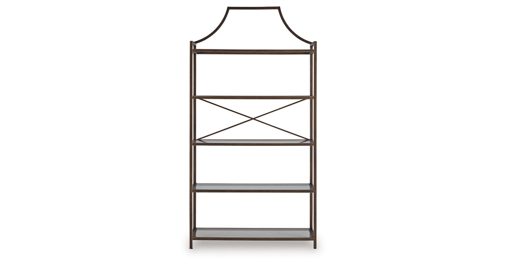 Bernonly Antique Bronze Finish Bookcase