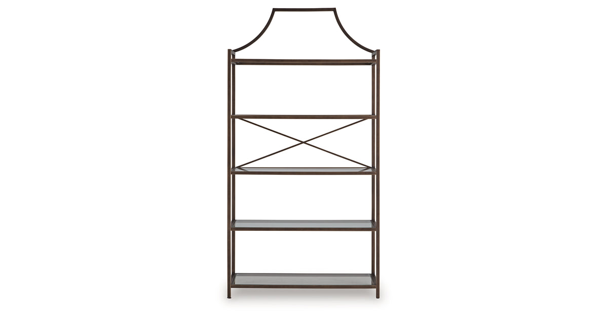 Bernonly Antique Bronze Finish Bookcase