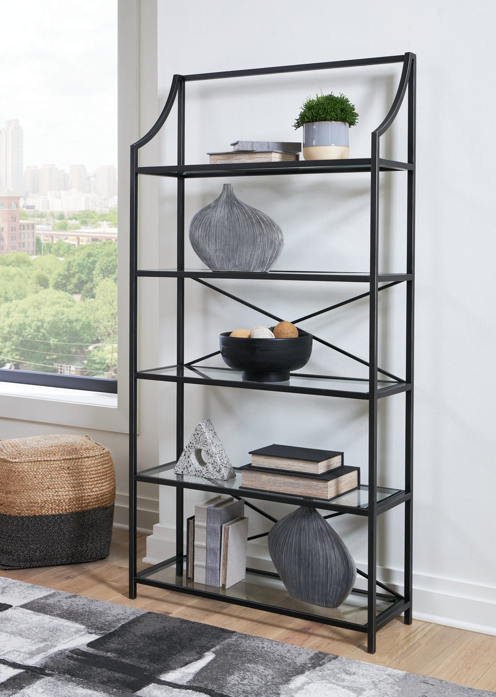 Dakerwell Antique Black Bookcase