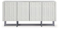 Ornawel Distressed White Accent Cabinet