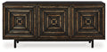 Fair Ridge Distressed Black Accent Cabinet