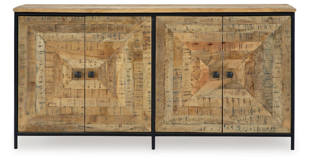 Camney Brown/Black Accent Cabinet