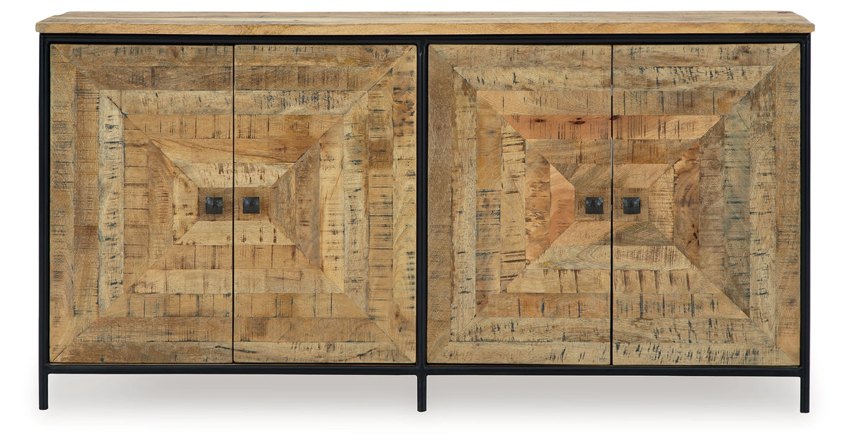 Camney Brown/Black Accent Cabinet