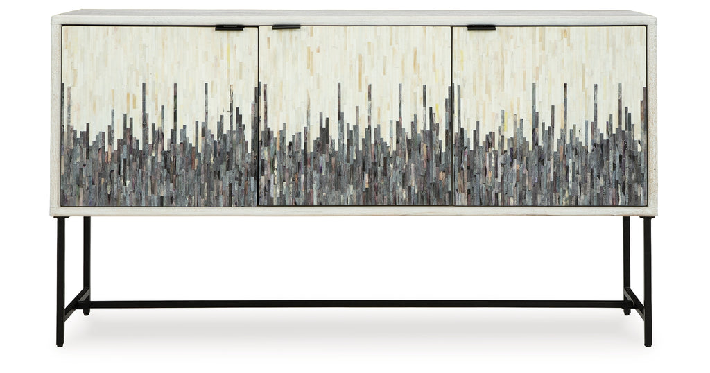 Freyton White/Gray Accent Cabinet