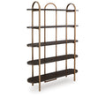 Brentmour Brown/Gold Finish Bookcase