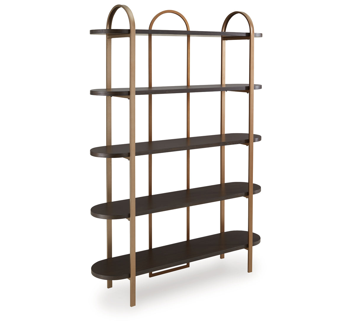Brentmour Brown/Gold Finish Bookcase