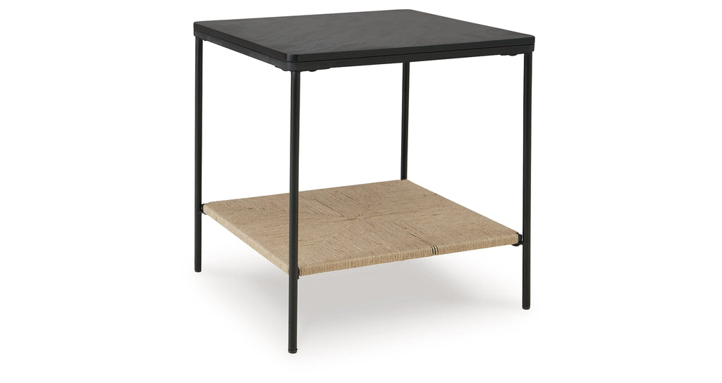 Minrich Black/Natural Accent Table