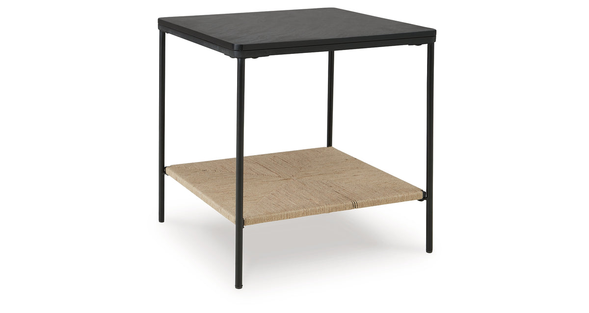 Minrich Black/Natural Accent Table