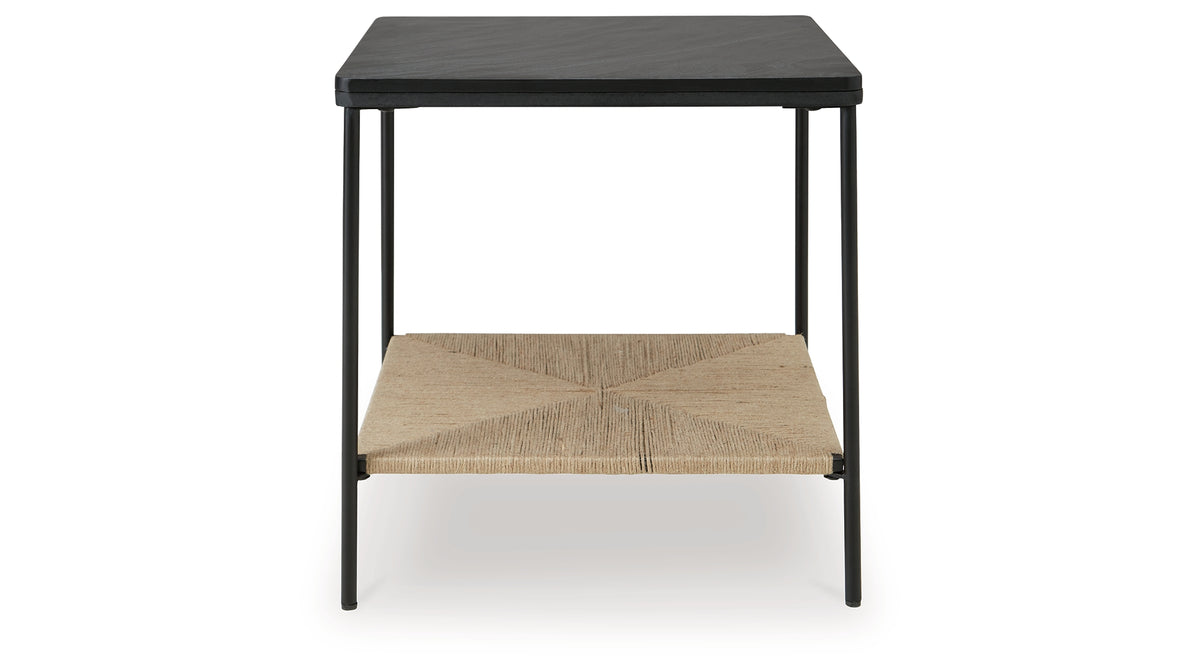 Minrich Black/Natural Accent Table