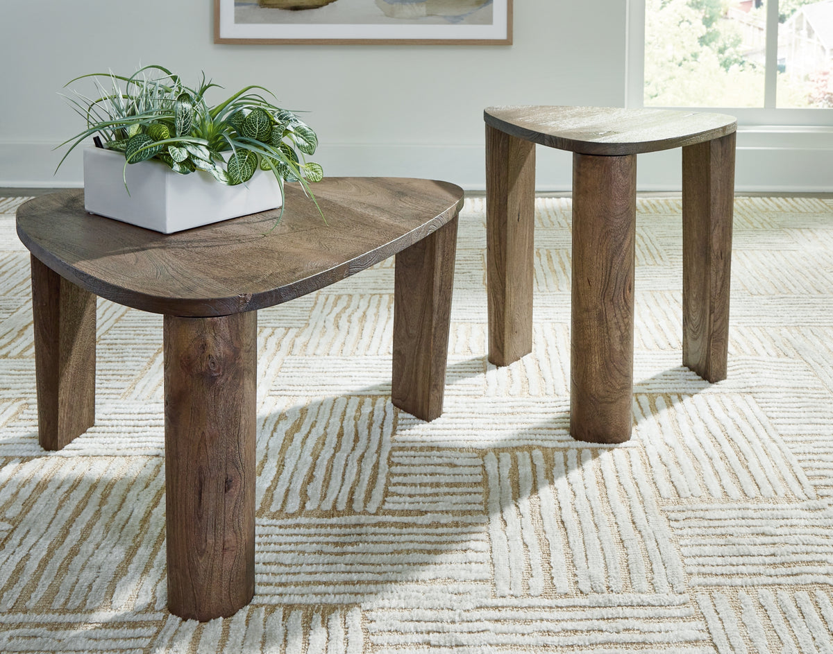 Reidport Grayish Brown Accent Cocktail Table Set of 2