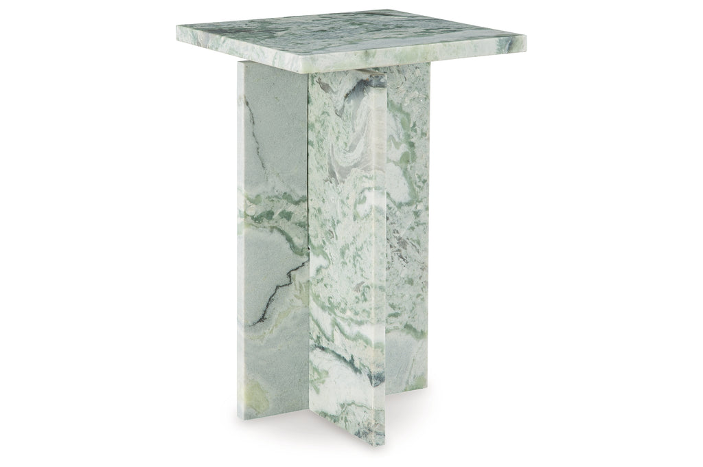 Deaconwell White/Green Accent Table