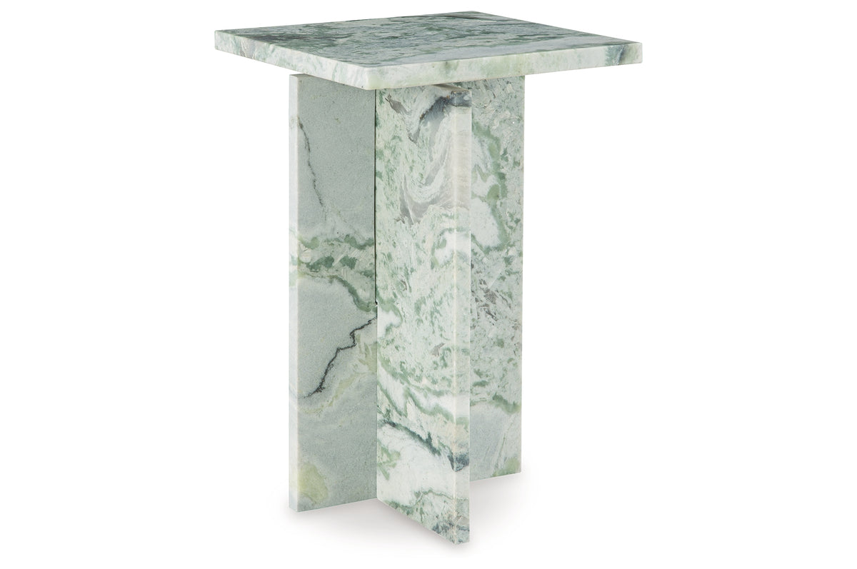 Deaconwell White/Green Accent Table