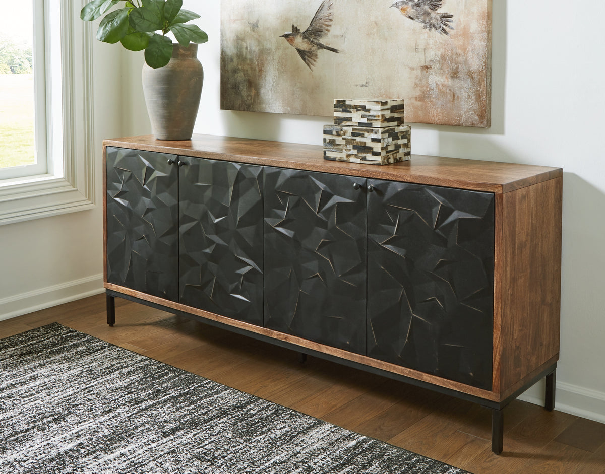 Dorannby Black/Brown Accent Cabinet