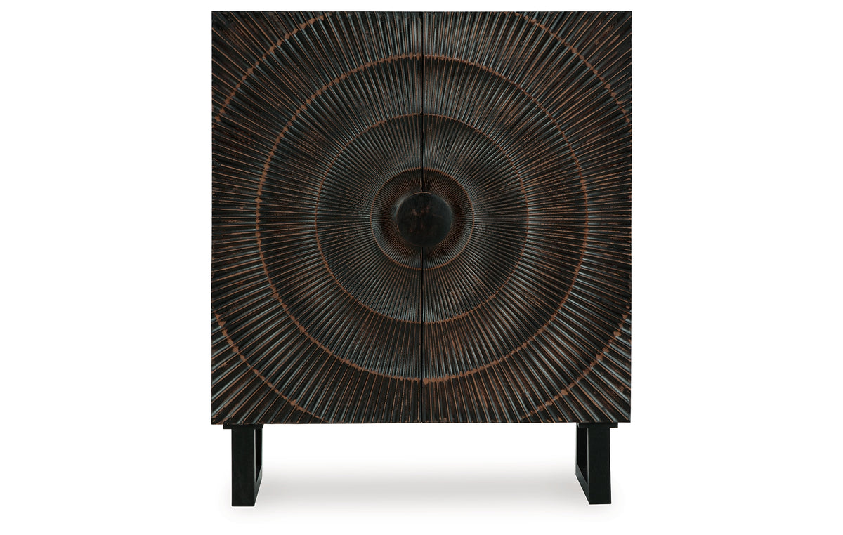 Fosterman Distressed Black Accent Cabinet