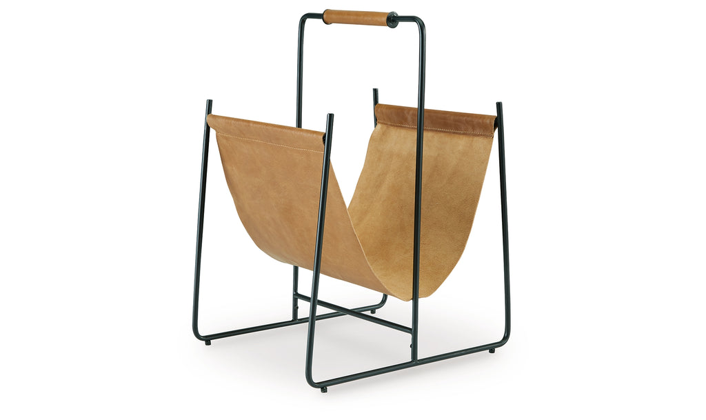 Faronworth Brown/Black Magazine Rack