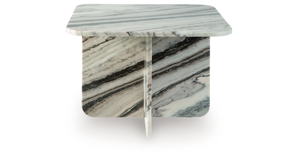 Baretton Black/White/Taupe Accent Cocktail Table
