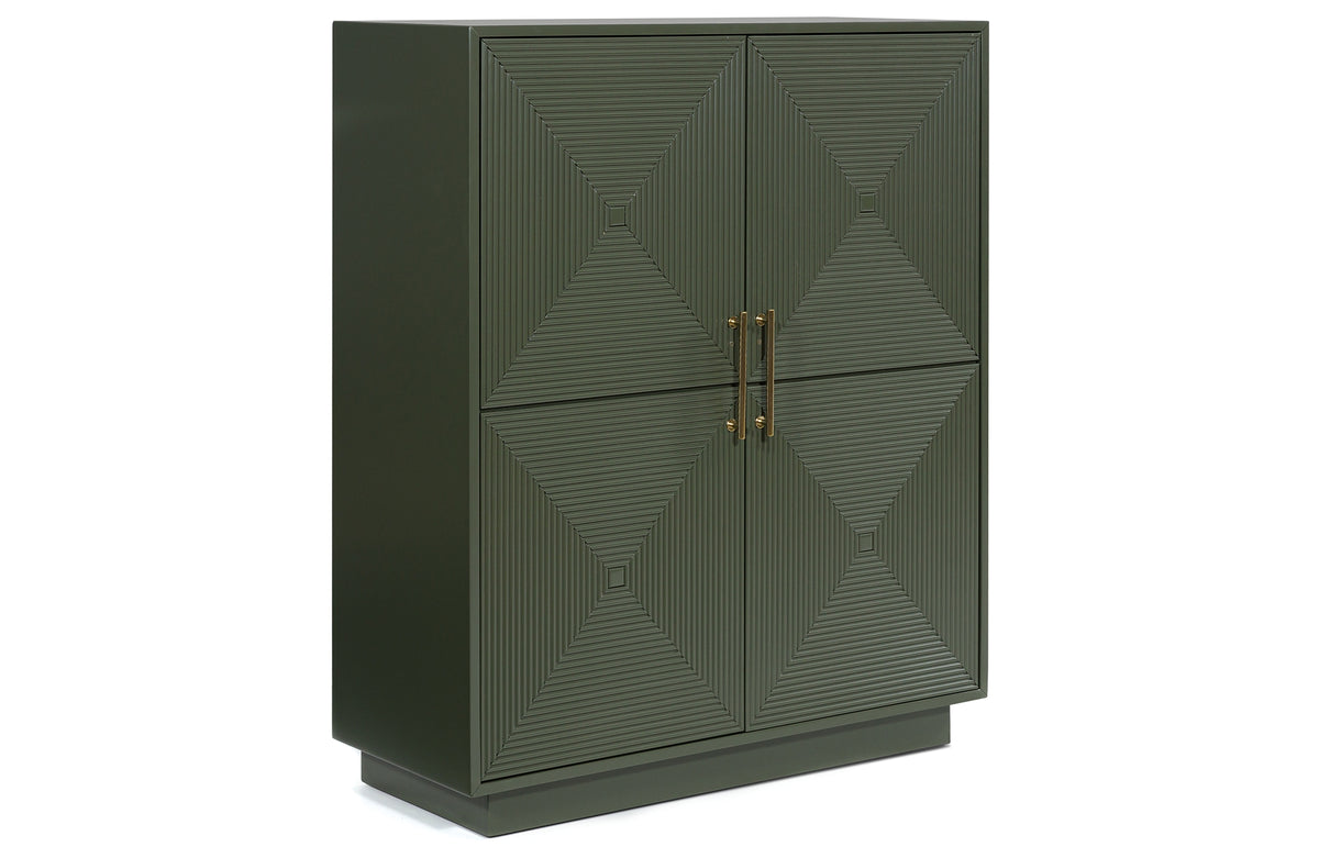 Geirwood Dark Green Accent Cabinet