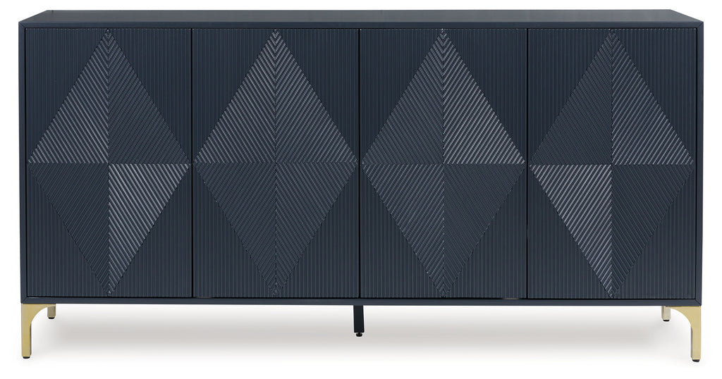 Loirwick Dark Blue Accent Cabinet