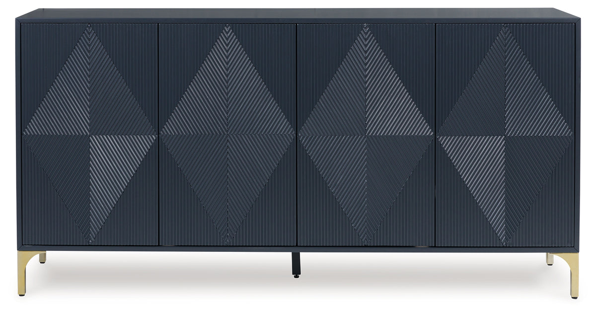 Loirwick Dark Blue Accent Cabinet
