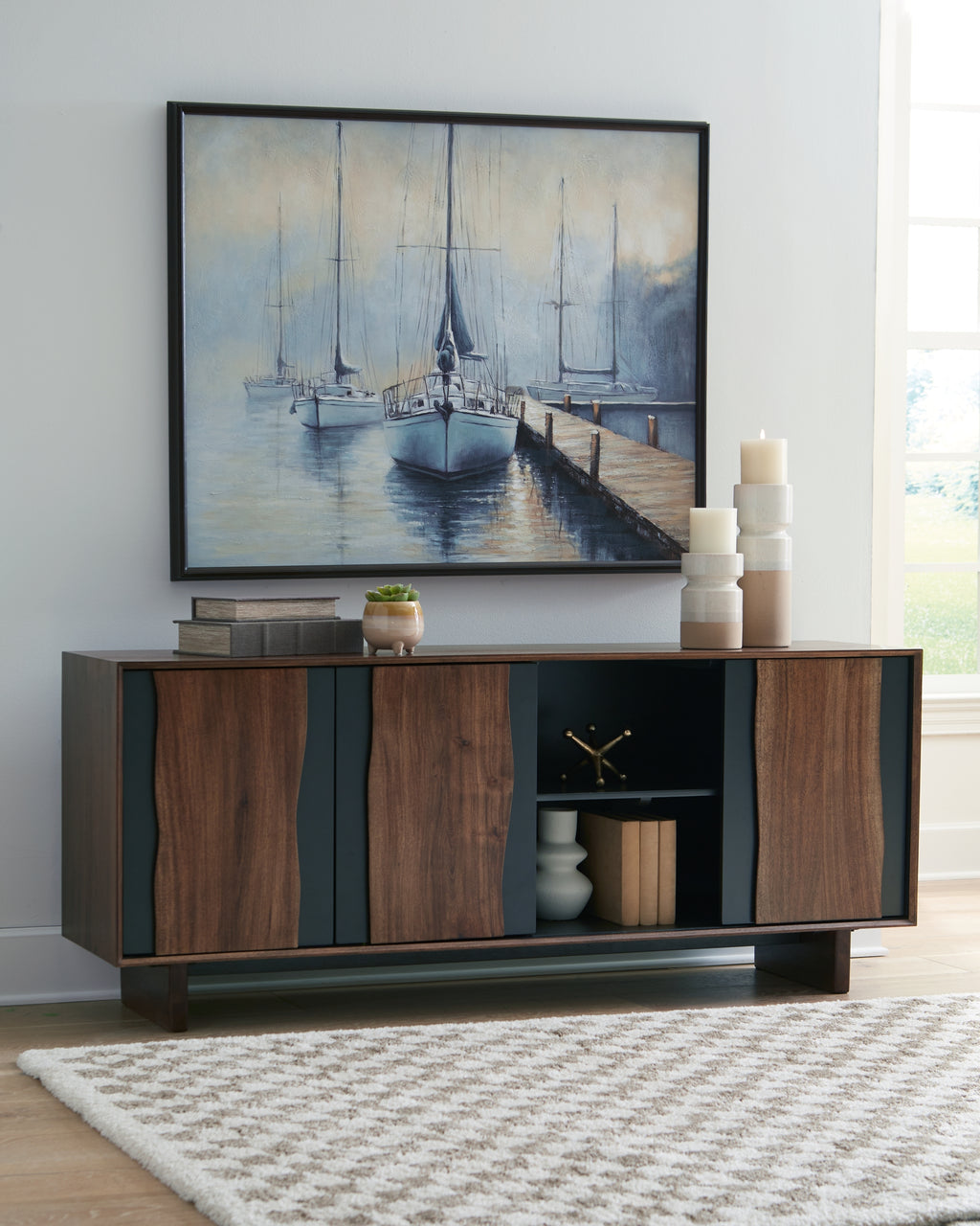 Welby Brown/Charcoal Accent Cabinet
