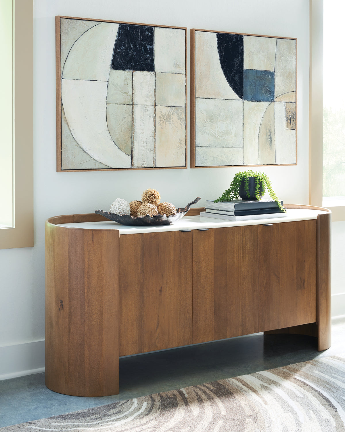 Fitzroy Brown/White Accent Cabinet