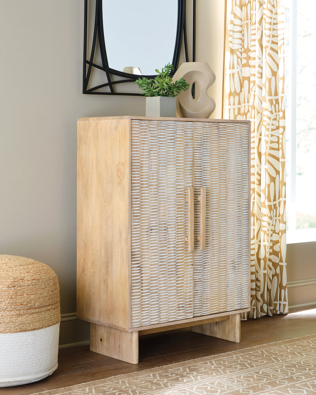 Dallinbury Natural/White Wash Accent Cabinet